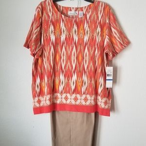 Alfred Dunner  blouse and pant Laura Scott